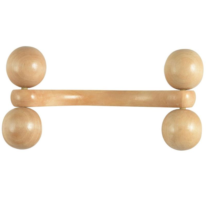 4 Wheel Body Cellulite Massager Hand Roller Wooden Body Massager