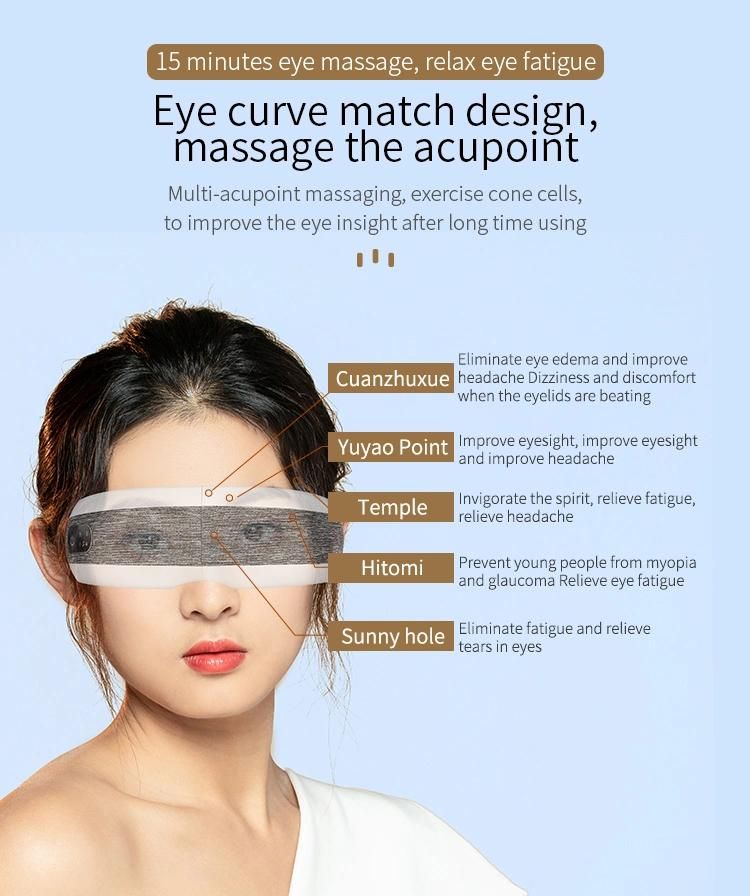 Intelligent Constant Graphene Heating Eye Massager with Music for Relief Eye Fatigue