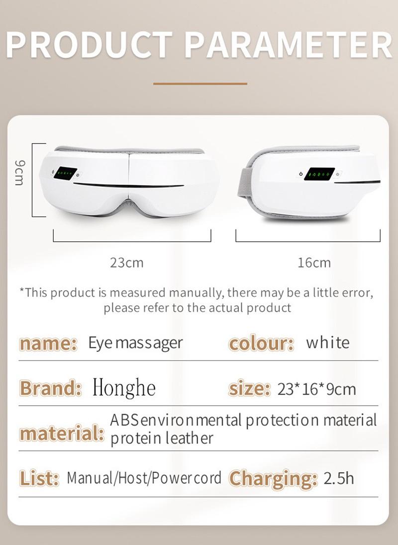 2022 Hot Sale Pneumatic Eye Protector Vibrating Eye Massage Bluetooth Music Hot Compress Eye Massager