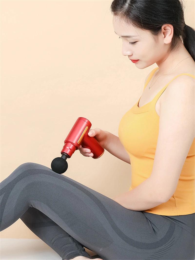 Mini Muscle Deep Tissue Body Fascia Massage Gun with 4 Heads