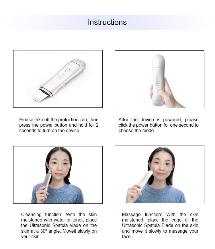 New Arrival Blackhead Suction Beauty Device Four Heads Rechargeable Facial Pore Cleaner