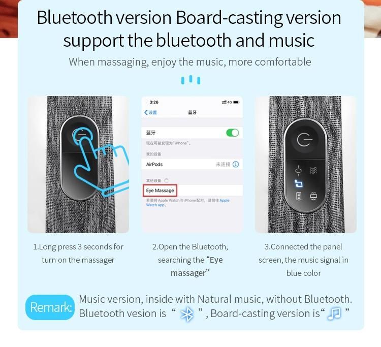 Intelligent Constant Graphene Heating Eye Massager with Music for Relief Eye Fatigue