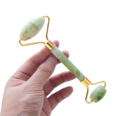 Amazon Hot Selling DIY Natural Jade Roller Guasha Set for Face Noise Free Jade Roller Massager