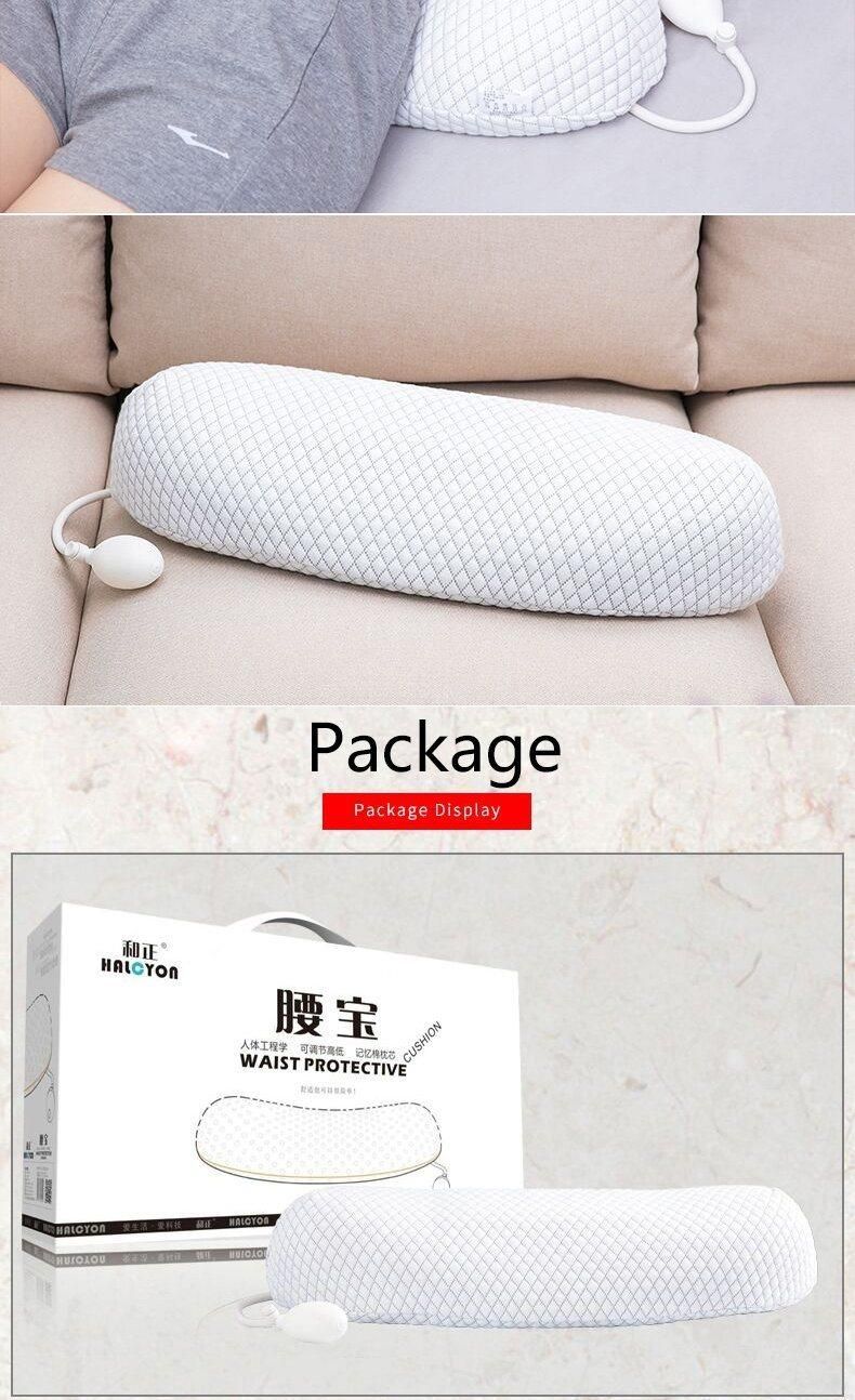 Height Adjustable Heating Massager Waist Pillow Pain Relief Light Therapy