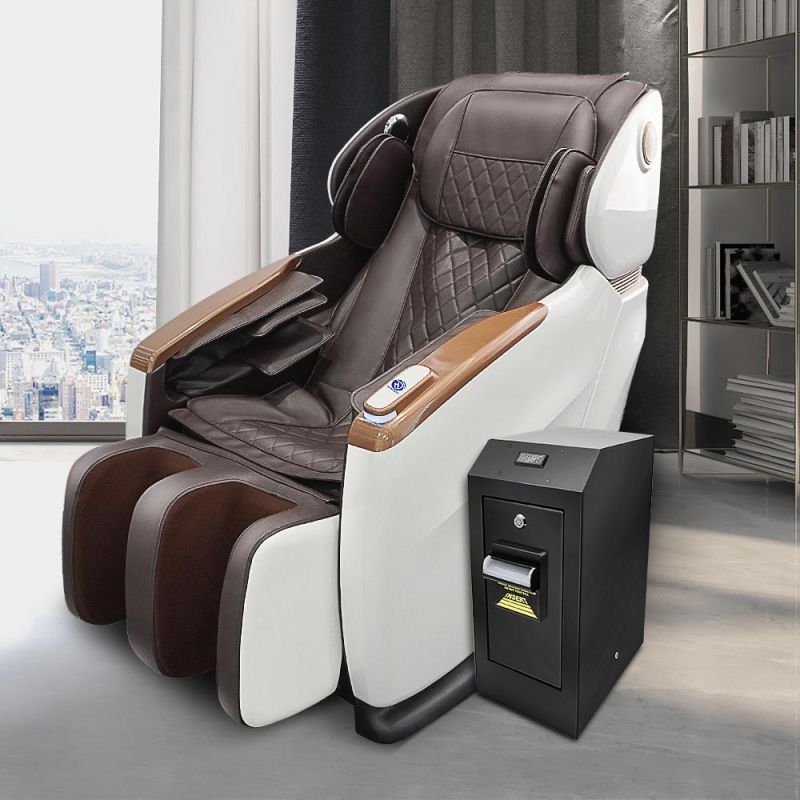 2022 New Design 4D Zero Gravity Luxury Coin Operated Commercial Massage Chair with External Coin Acceptor