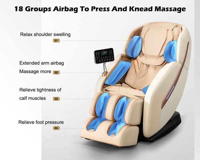 2022 New Luxury Home Electric Bluetooth SL Zero Gravity Shiatsu Body Massage Chair