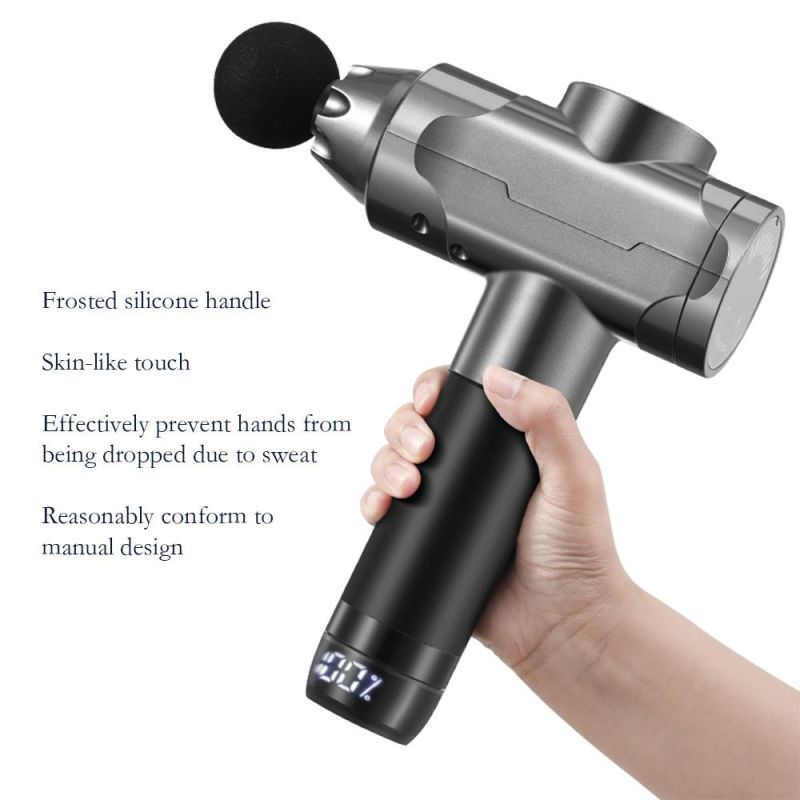 Patent Applied Cordless Powerful Handheld 30 Speed Muscle Deep Tissue Fascial Percussion Massage Gun LED Touch Screen Manufacturer Price
