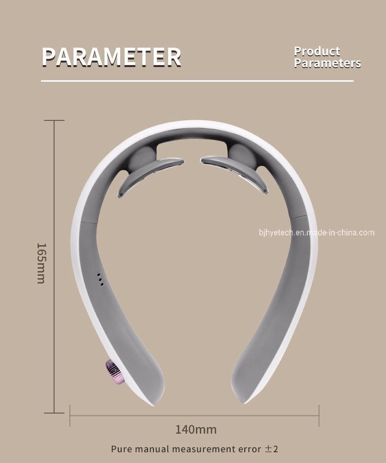 Electric Wireless Neck Massager with Heat Cordless and Rechargeable Design Pulse Technology