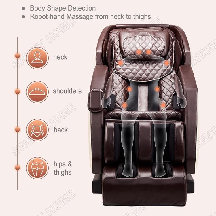 Wholesale Luxury Electric Full Body Shiatsu 3D Zero Gravity Recliner SL Track Back Arm Leg Foot Office Sofa Massage Chair