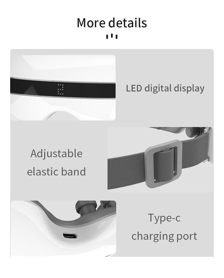 Eye Care Electric Eye Massager with Heat Wireless Vibration Eyes Music Massager Visualization