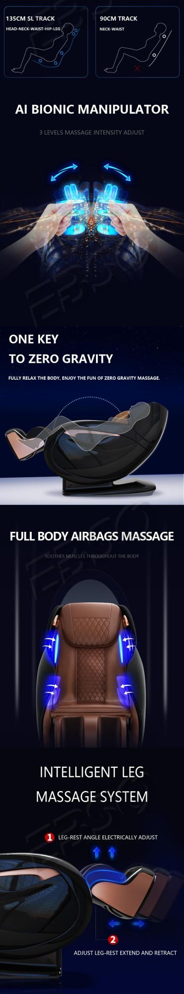 Wholesale Space Capsule Music Foot Relax Sofa 4D Electric Zero Gravity Full Body Luxury 3D Massage Chair