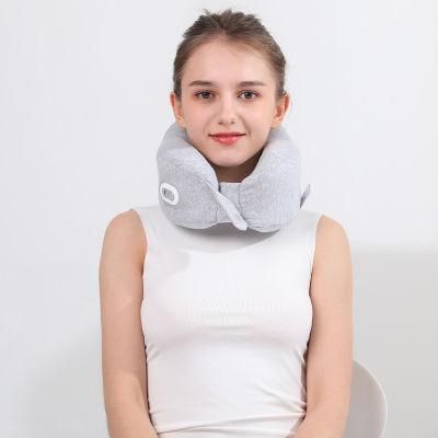 Airplane U Shape Neck Support Memory Foam Travel Pillow with Massage