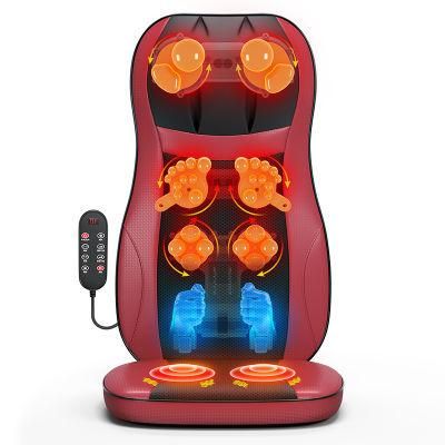 Electric Function Kneading Vibrating Heating Shiatsu Full Body Neck Back Lumbar Thai Massage Cushion