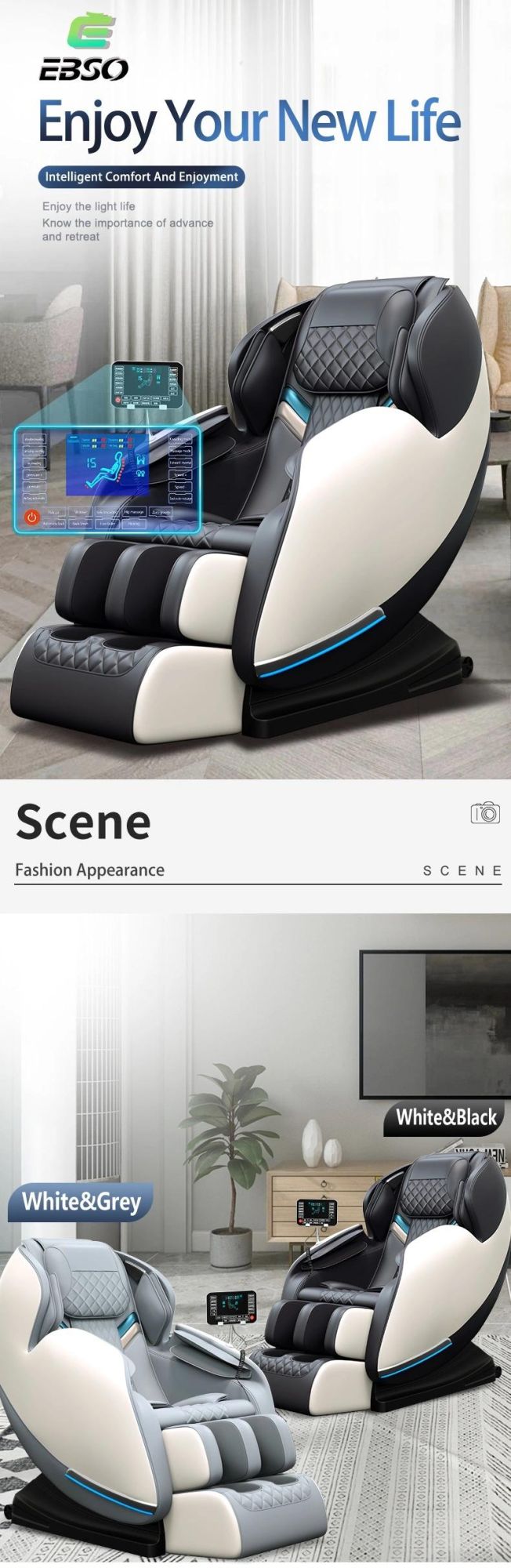 Hot Electric Multi-Function Luxury Full Body Massage Chair 3D Zero Gravity