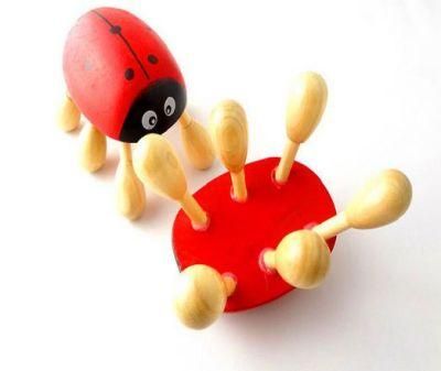 Handmade Ladybug Shape Mini Wooden Body Foot Massager