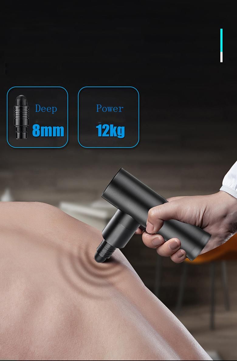 12mm Deep Muscle Massage Gum of Aviation Aluminum Mini Fascia Gun with Storage Bag Neck Gum