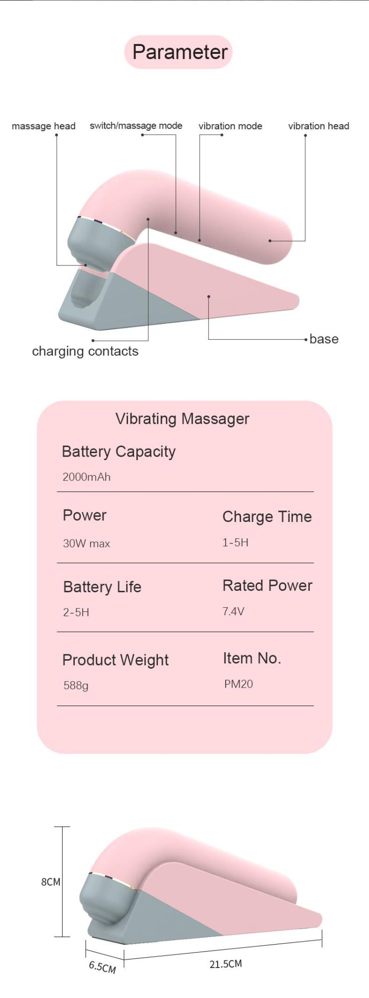 Fascial Relax Muscles High Frequency Vibrator Electric Physiotherapy Massage Gun