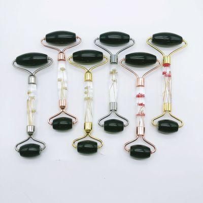 New Product Natural Facial Beauty Tool Obsidian Facial Jade Massage Roller