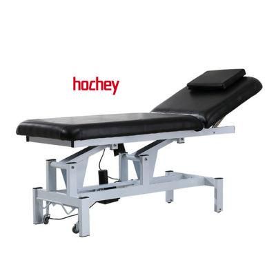 Hochey Medical Black China Foldable 3 Motors High Quality Hydraulic Fully Electric Beauty Saloon Message Bed