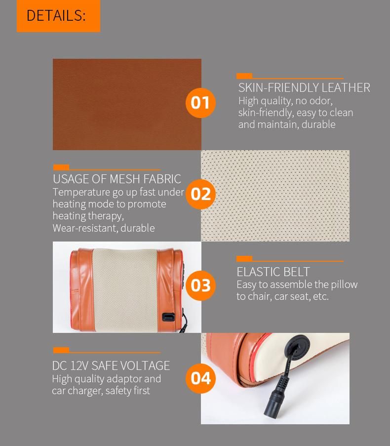 Best Shiatsu Kneading Heating Neck Massager Pillow for Home and Car