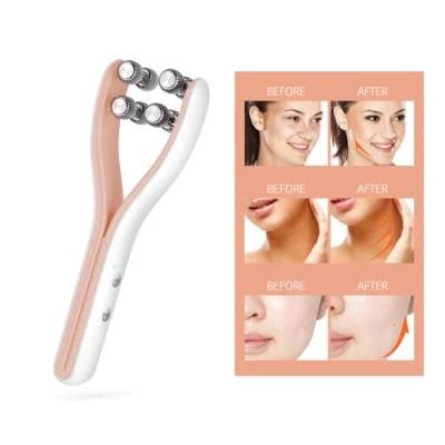 EMS Roller Massager Thin Face Arm Leg Roller Massage Double Chin Remover Fade Wrinkles Y Shape Full Body Skin Lifting Machine