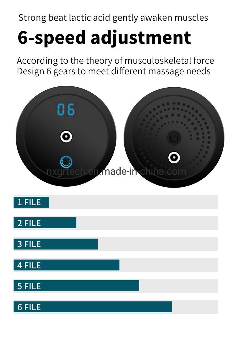 Handheld 6-Speed Regulation Massager Electrical Deep Vibrating Tissue Fascia Muscle Massager Gun