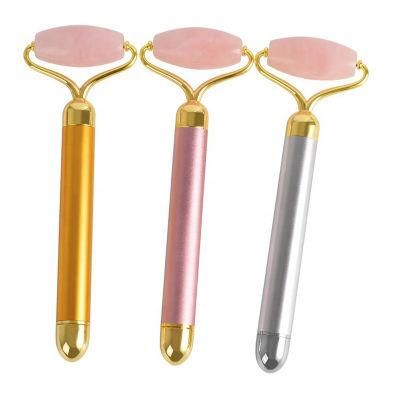 High Frequency Galvanic Electric Natural Jade Stone Roller Vibrating Facial Oil Absorbing Roller