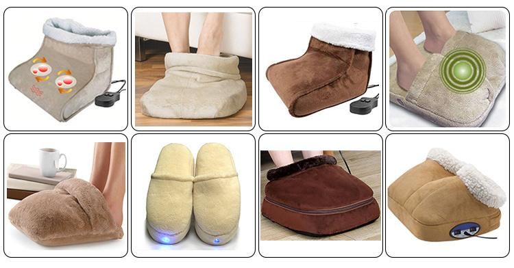 Thermal Kneading Roller Feet Massager Shoes Electric Shiatsu Foot Warmer Massager