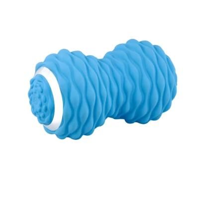 Electric Rechargeable Portable 4-Speed Vibrating Massage Peanut Ball Dual Foam Roller for Deep Tissue Recovery