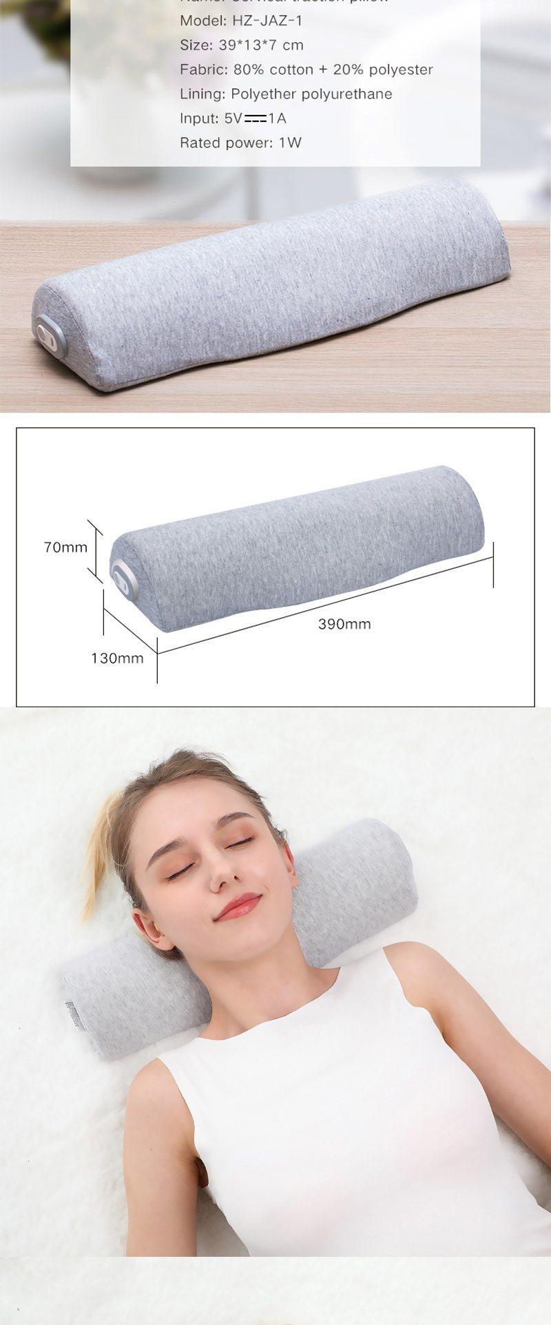 Slow Rebound Memory Foam Highly Elastic Breathable Physical Traction Neck Contour Sleep Cervical Vetebra Pillow Massager