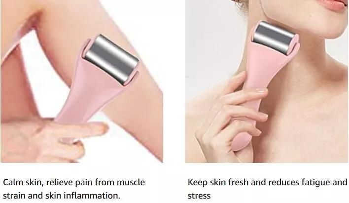 Facial Care Ice Roller Stainless Steel Ice Face Roller with Spiked Roller Head