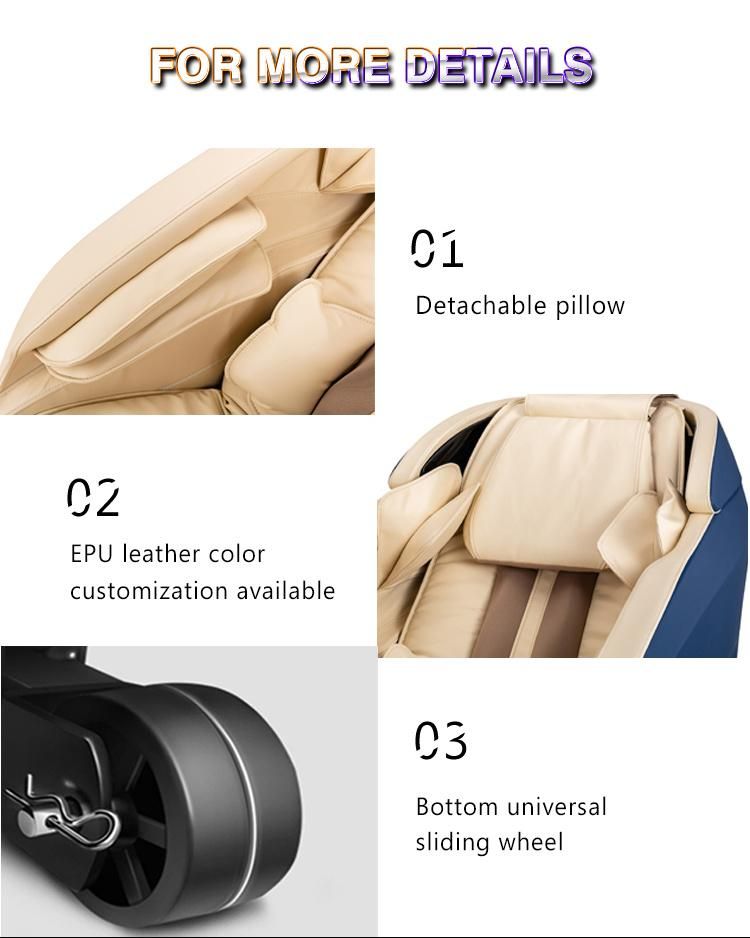 3D Mechanism Recliner Full Body Massage Chair with Extendable Footrest