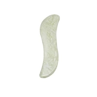 Natural Green Jade S Shape Light Green Guasha Board Xiuyan Jade Gua Sha Massage Tool