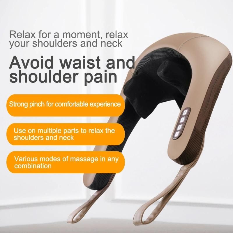 Musle Relaxation with Heat 3D Kneading Massage Shiatsu Neck and Back Massager