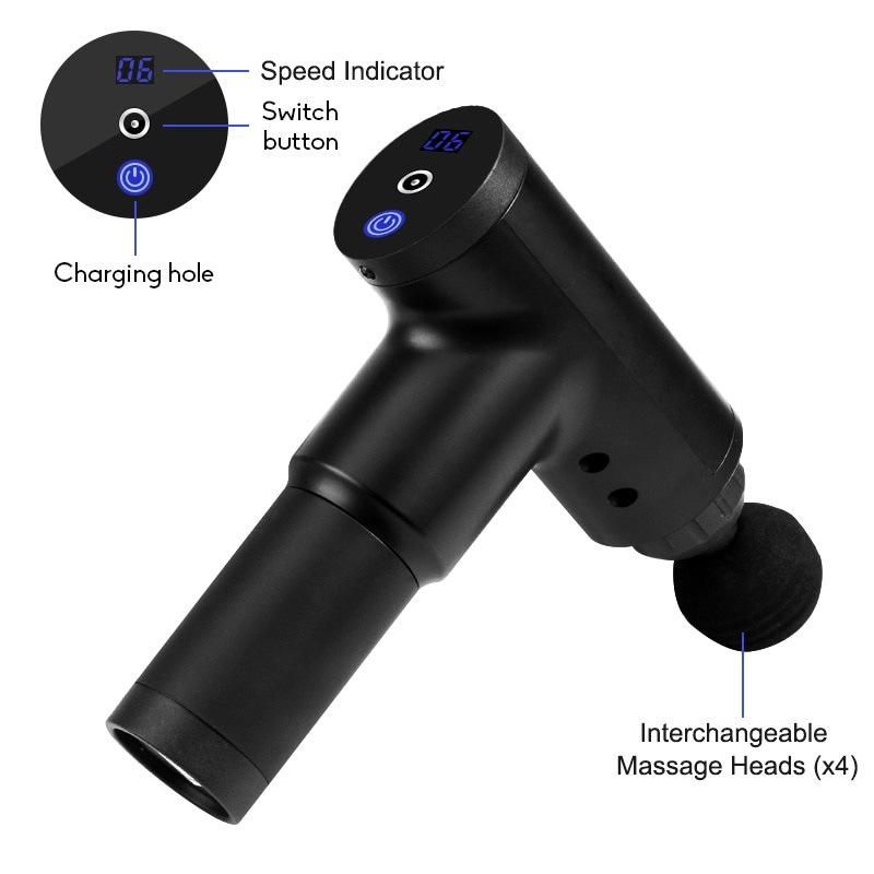 Powerful Booster Massage Gun Electric Neck Massager Gun Handheld Massager Gun Facial Massage Gun