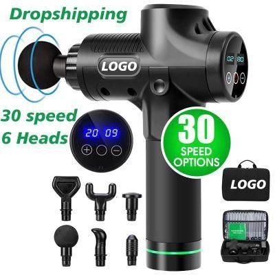 2021 Heat Body Deep Tissue Hand Held Mini Massage Gun Dropshipping Percussion 30 Speed Muscle Massage Gun