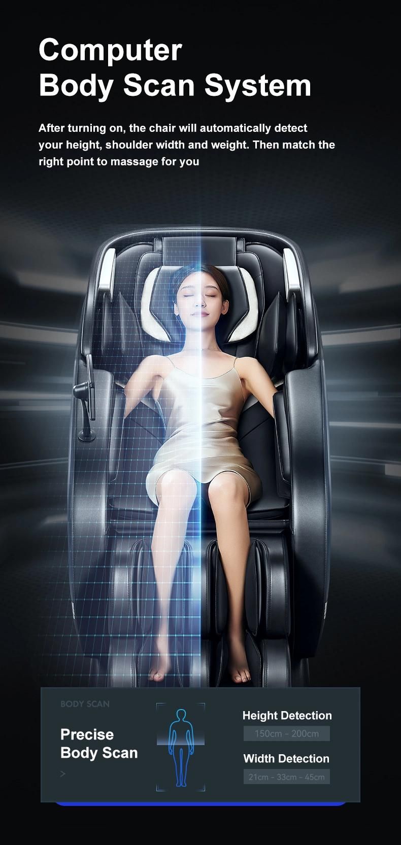 OEM ODM Masaj Chair 4D Zero Gravity Luxury Message Chairs High Quality SL Track Massagechair Voice Control 4D Ai Smart Massage Chair