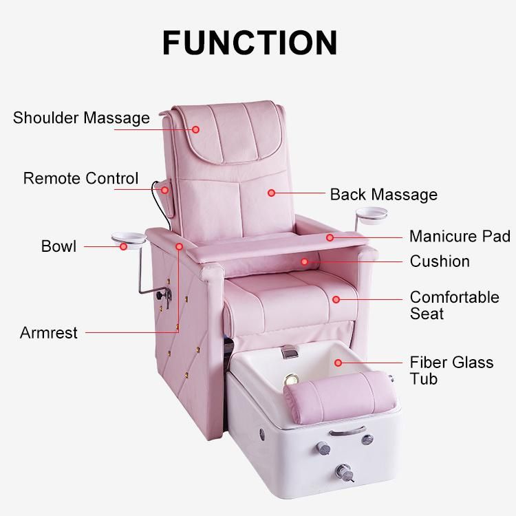 Best Price China Factory Beauty SPA Pink Pedicure Chairs Prices