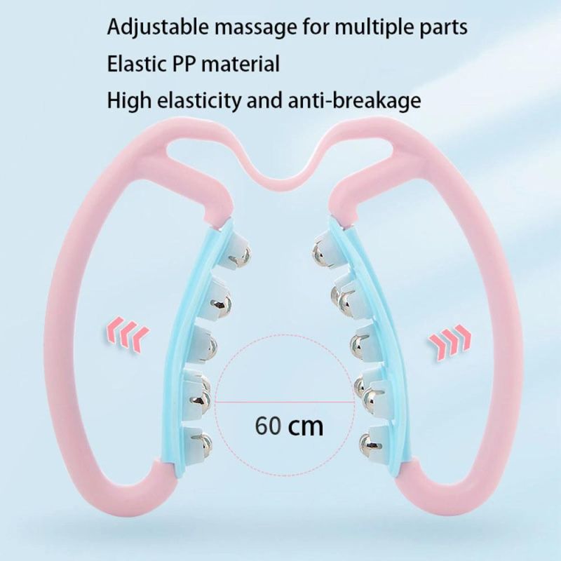 Leg Massager Roller Body Massage Magnetic Beads Muscle Massage Roller Ring Clip Leg Foam Fitness Device Gym Yoga Pilates Sport Relaxation Wbb15321