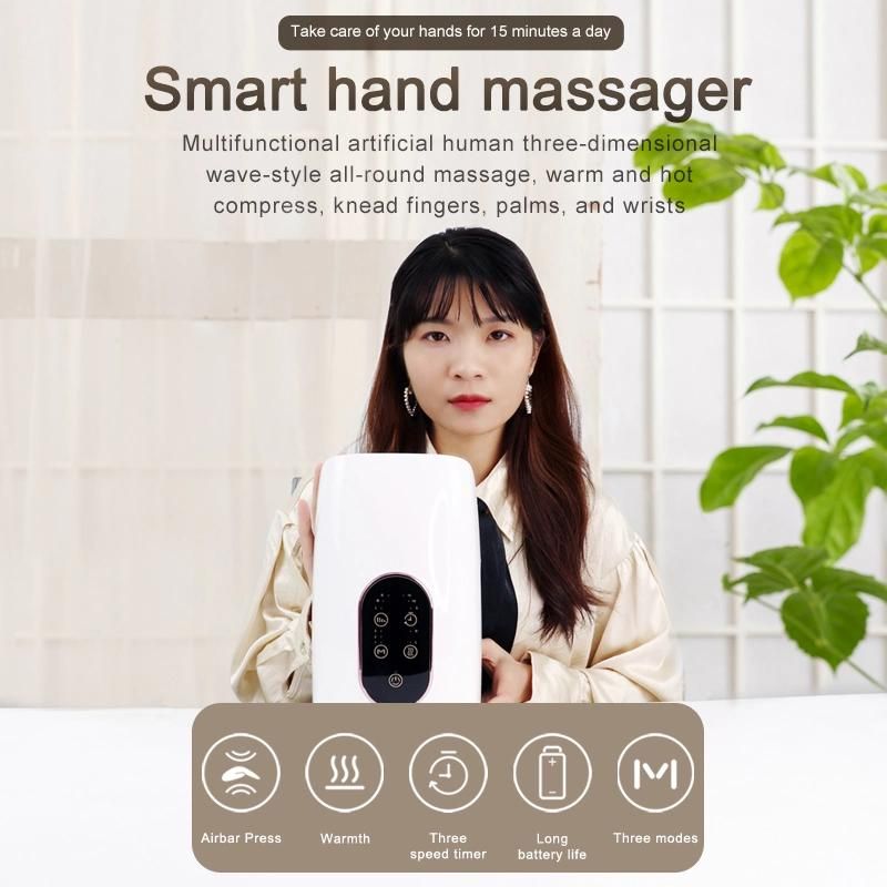 Amazon Hot Product Wireless Hand Massager Pain Relief for Waist and Palm, Finger with Heat and Air Pressure Massager Device