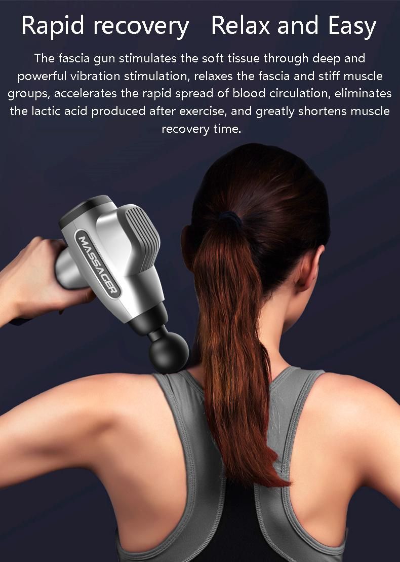 Professional Muscle Fascia Massager Gun Sports Shock Wave Muscle Relaxator Body Message