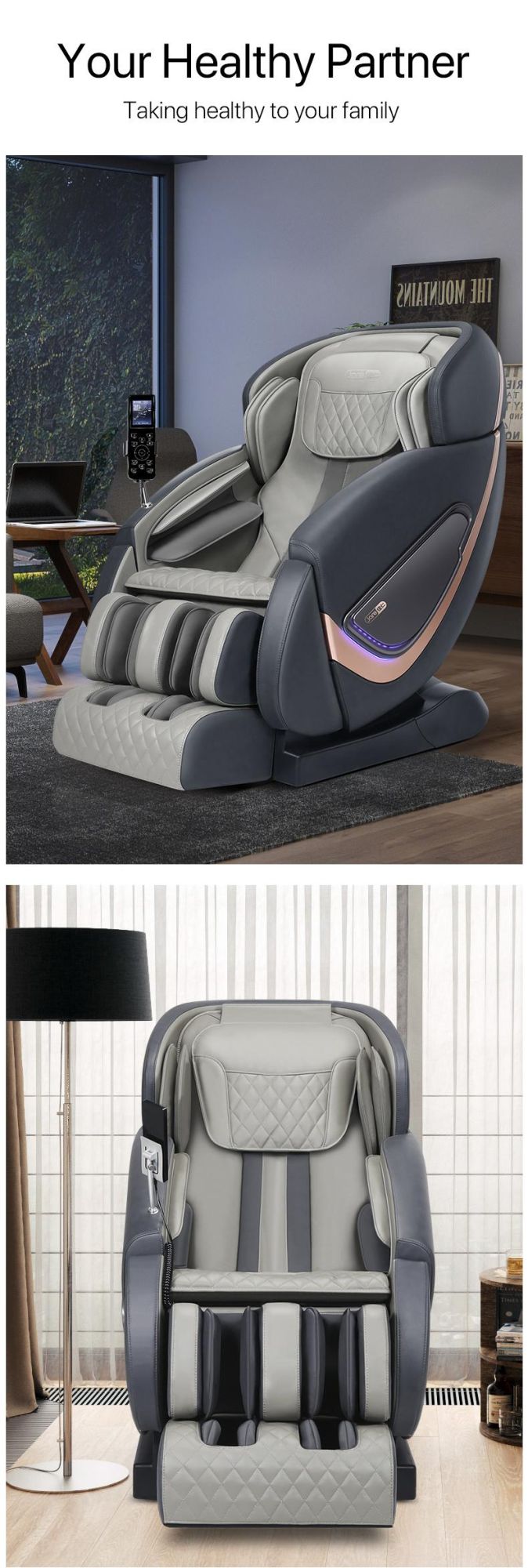 Latest Luxury Body Application Kneading Magnetic Massage Slipper Massage Chair