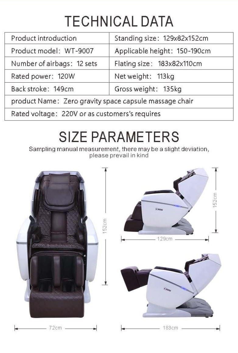 2021 New Design 4D Massage Chair Thai Strength Zero Gravity Foot SPA Foot Body Massager Massaing Neck Shoulder Hip Leg Full Body Massage Chair