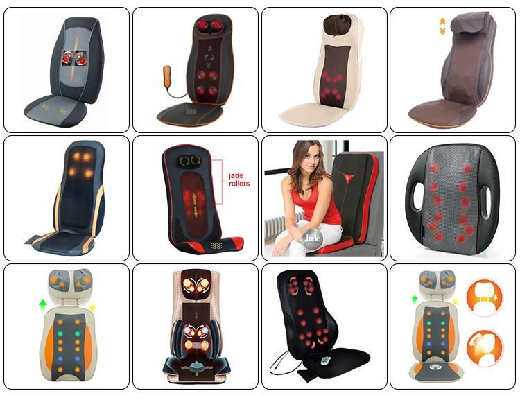 Luxury Electric Swing and Kneading Body Care Shiatsu Back Massage Cushion with Neck Roller Height Regulation