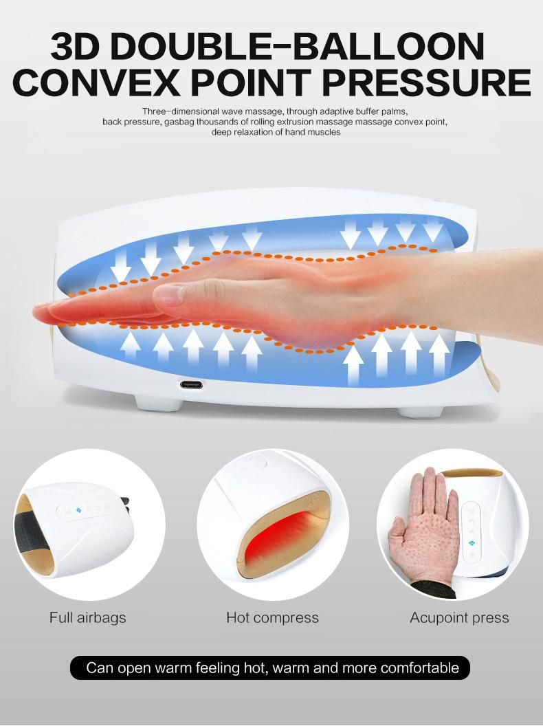 Amazon Hot Selling Electric Multi-Function Wireless Palm Finger Care Device Mini Air Compression Hand Massager