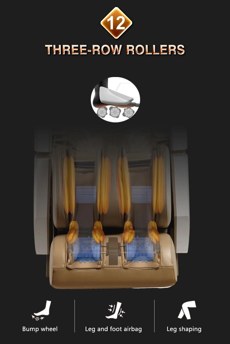 Office Relaxing Flexible SL Roller Track Massage Chair Body Machine