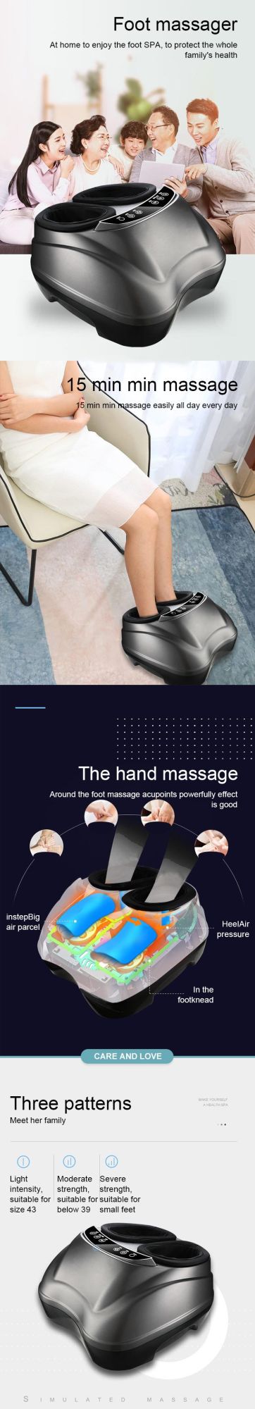 Comfortable Infrared Blood Circulation Scraping Foot Massager with Heat