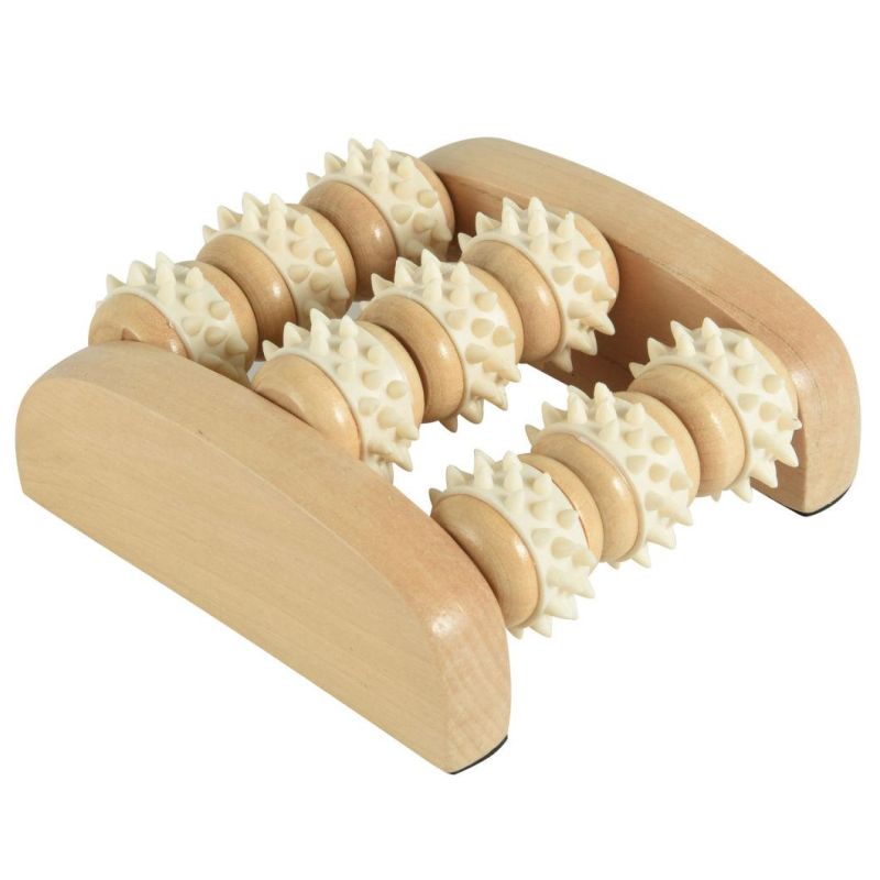 High Quality 10 Rolling Wooden Feet and Body Rolling Massage