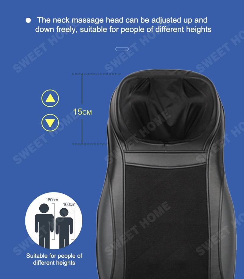 12V 3A High Quality Full Back Massage Met Vibrating Heated Car Seat Massage Cushion