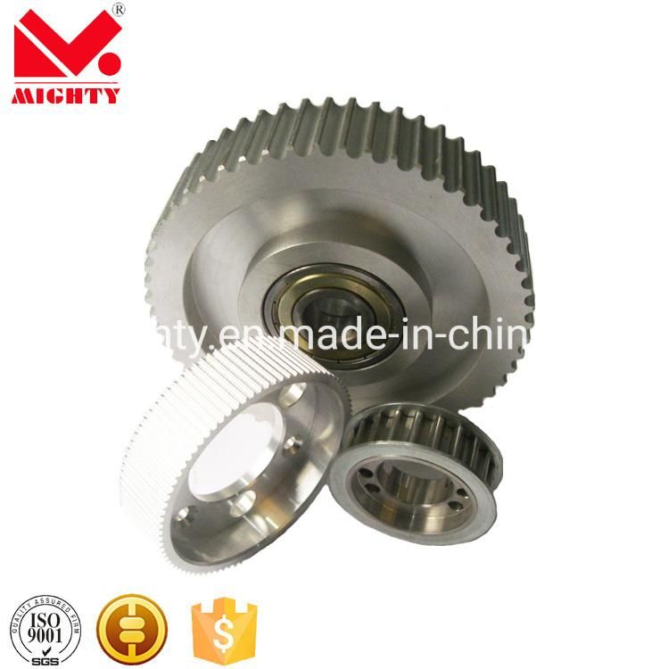 Chinese Brand Mighty Aluminum Alloy Mxl XL L H Xh Xxh T2.5 T5 T10 T20 At5 At10 At20 Timing Belt Pulleys with Flange